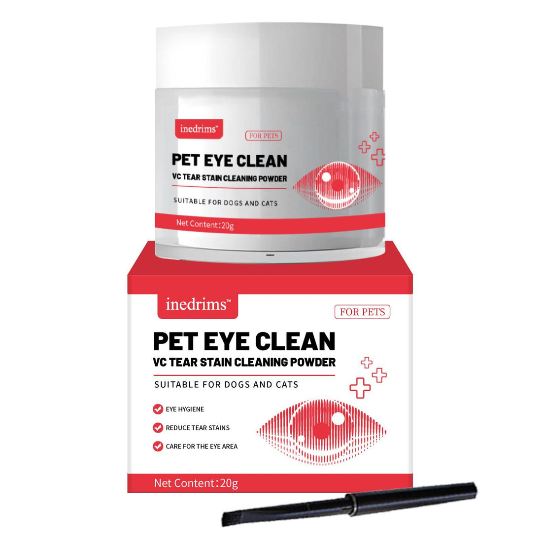 Pet Tear Stain Removal Powder - Natural And Gentle Formula, Eye And Fur Care, Tear Stain Removal And Brightening, An Essential Product For Pet Eye Cleaning. — image 1 of 10