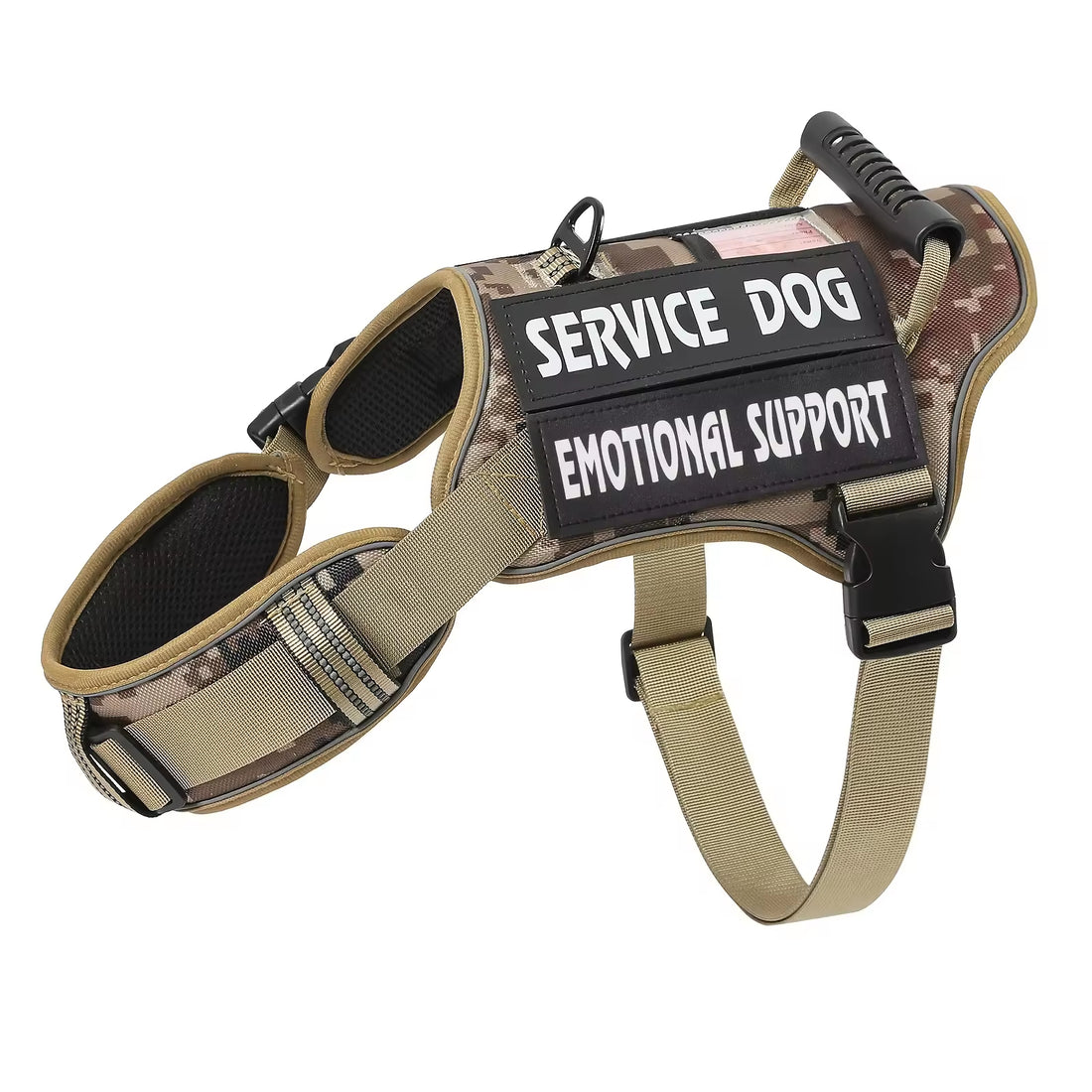 Tactical Service Dog Harness With Handle, No-Pull Adjustable Reflective Pet Vest Harness For Easy Walking And Training — image 1 of 10