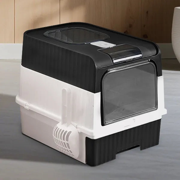 Fully Enclosed Magic Cube Litter Box, Top&Front Entry, Pull-Out Drawer, Anti-Splash Odor Control, Large For Big Cats — image 1 of 9