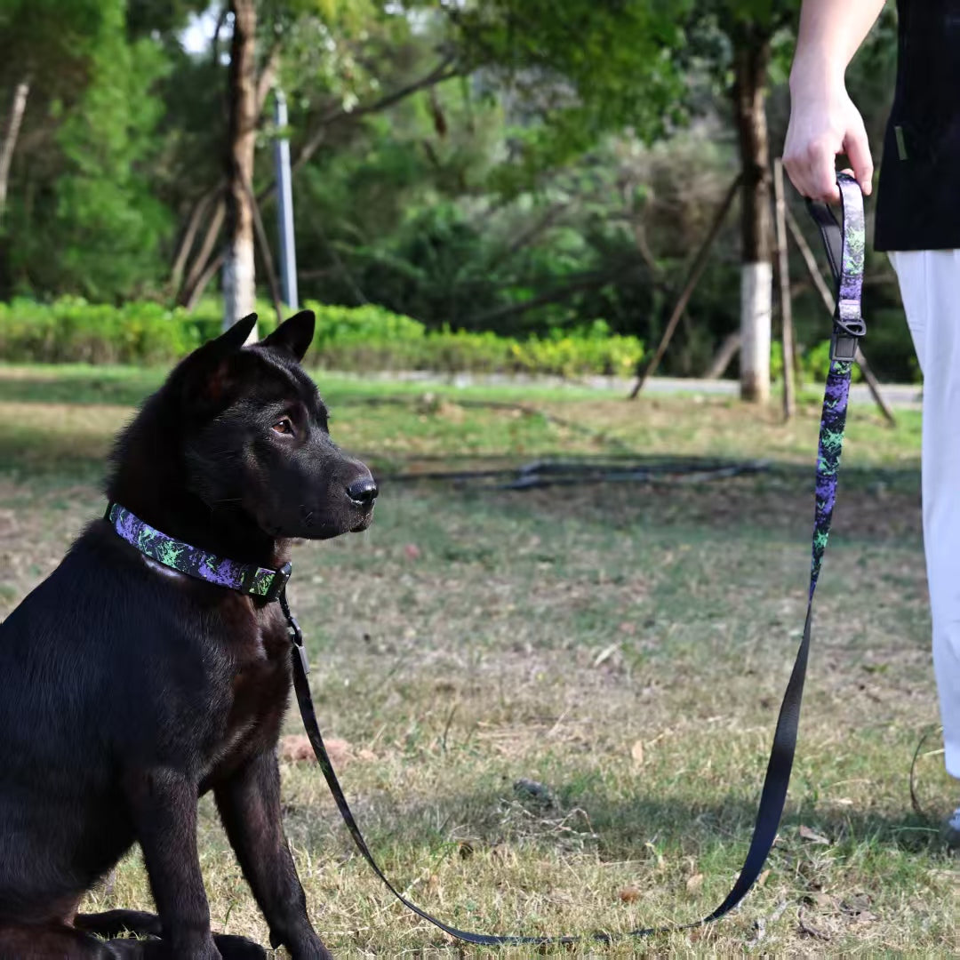 UV Printing Camouflage Embossed Pet Leash Set Is A Perfect Combination Of Style And Functionality Specially Designed For Pets' Outdoor Activities. Every Detail From Craftsmanship To Material Selection — image 1 of 13