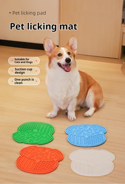 Lick Mat For Dogs And Cats Dog Slow Feeder Mat With Strong Suction — image 1 of 9