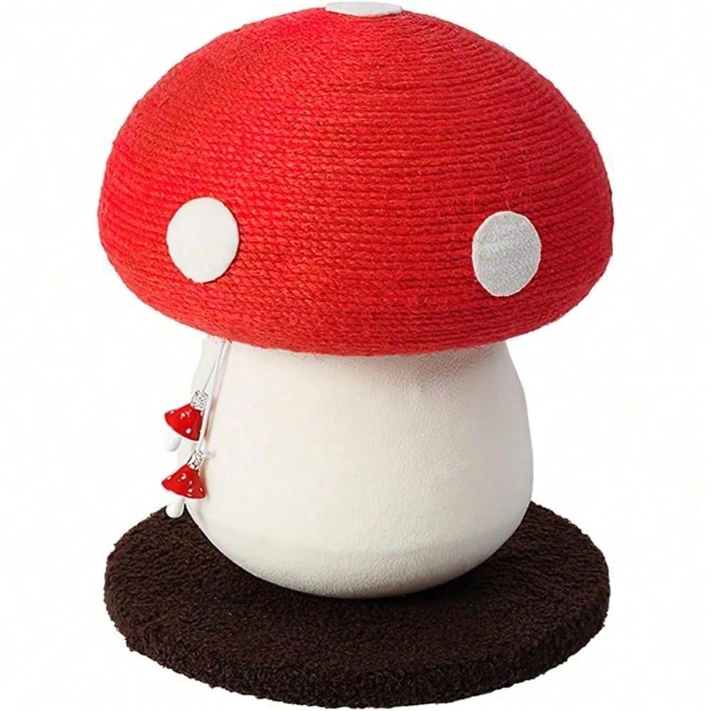 Mushroom Cat Scratching Post Unique Design, Sisal Wrapped, Ideal For Medium And Small Cats, No Assembly Required Cat Stuff Cat Tree Tower Cat Toys — image 1 of 10