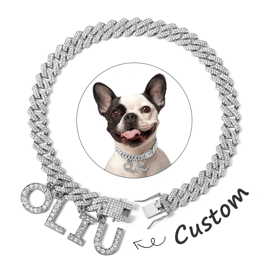 Luxury Alloy Dog Firewood Walking Collar — image 1 of 5