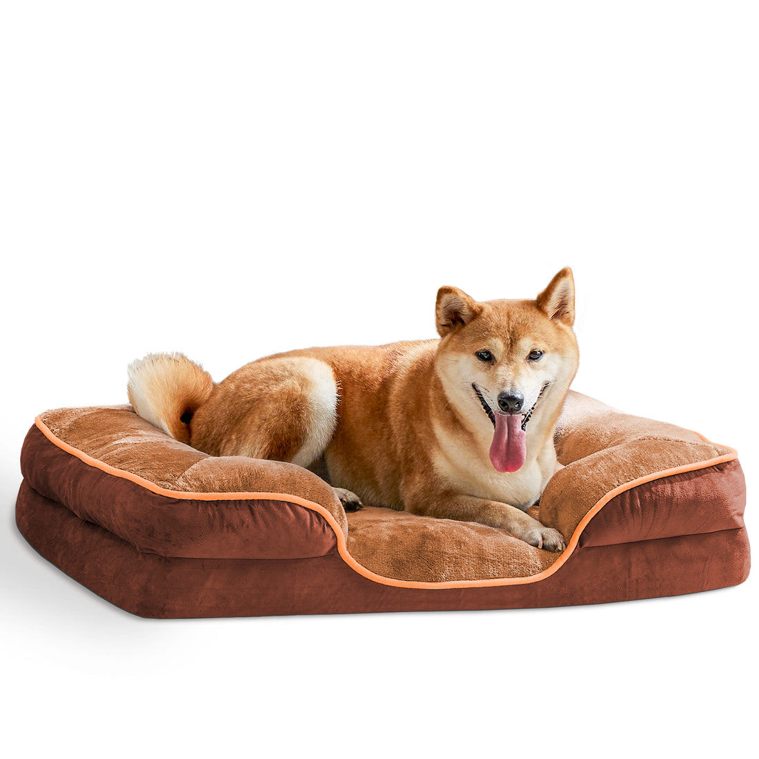 Memory Foam Pet Bed For Small Dogs & Cats With Washable Removable Cover Non-Slip Base Waterproof Liner — image 1 of 10