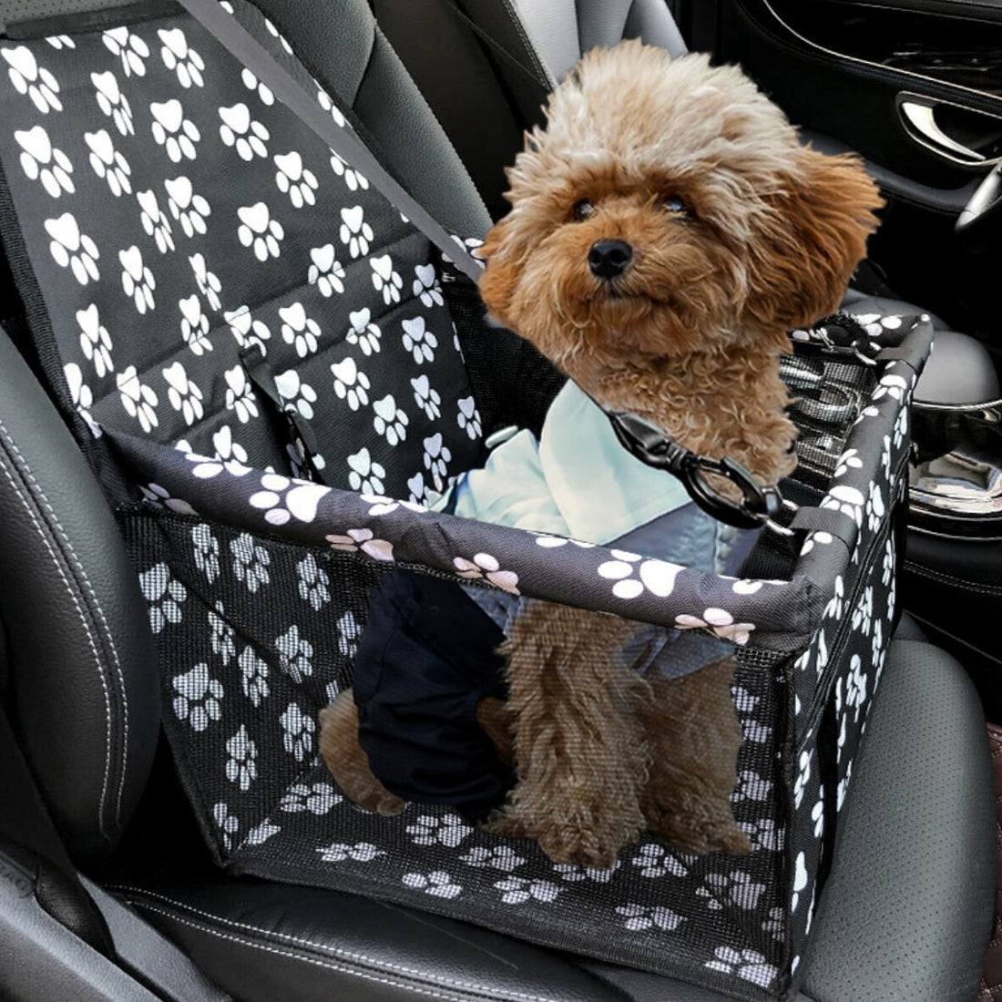 Dog Car Seat For Small Medium Pet, Portable Cat Puppy Rabbit Seat Travel Booster — image 1 of 10