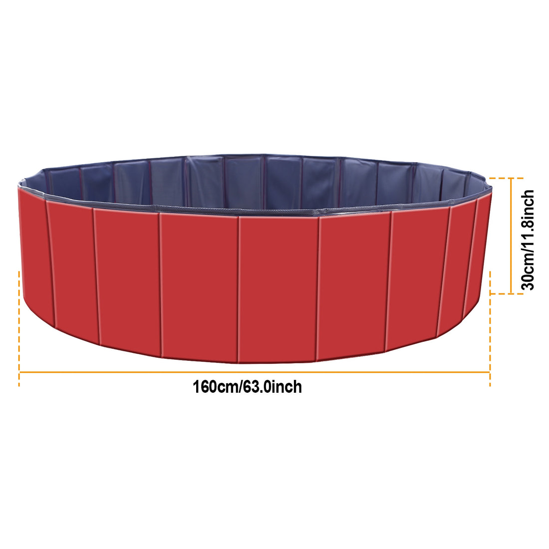 1Pc 160 X 160 X 30cm-63.0 X 63.0 X 11.8inch Foldable Pet Swimming Pool PVC  Dog Swim Pool Bathing Tub Playmat Pools — image 1 of 10