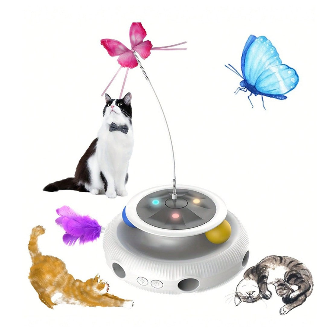 Multifunctional Electric Cat Toy Interactive Cat Toy Indoor Playing Rechargeable — image 1 of 6
