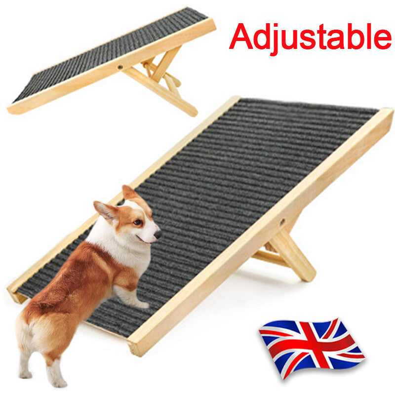 Dog Stair Foldable Non-Slip Pet Ramp Adjustable Heights Ladder For Car Sofa Bed — image 1 of 10