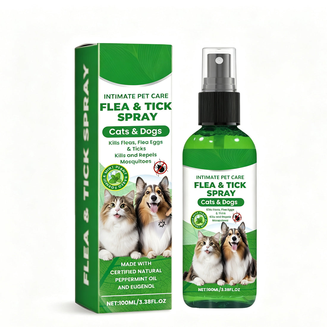 Natural Flea & Tick Spray For Dogs & Cats, Plant-Based Pest Repellent Kills Fleas, Ticks, Lice & Mites — image 1 of 9